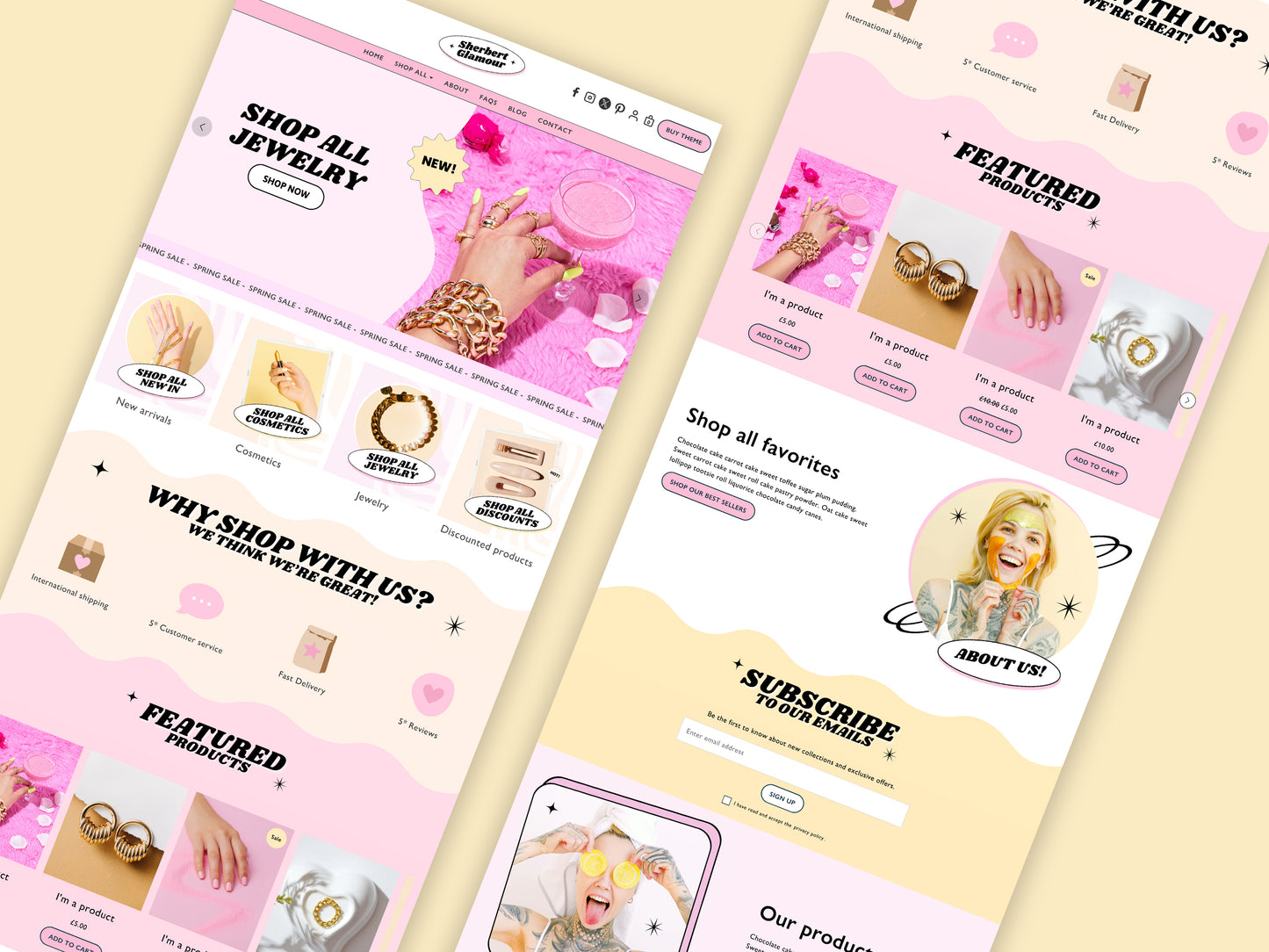 Pastel Girly Y2K Website Shopify Theme Boutique