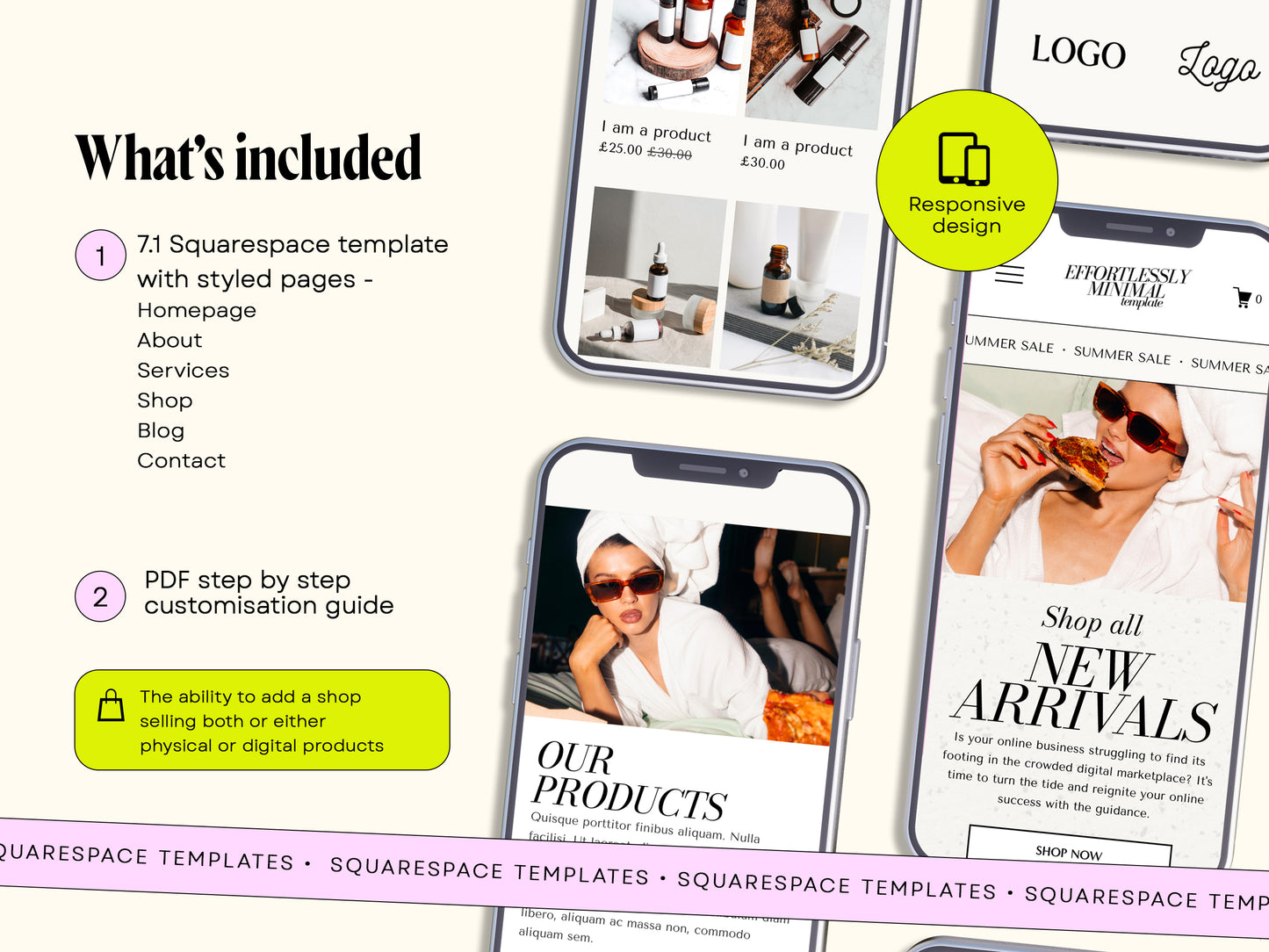 Minimal Aesthetic Squarespace Website Template