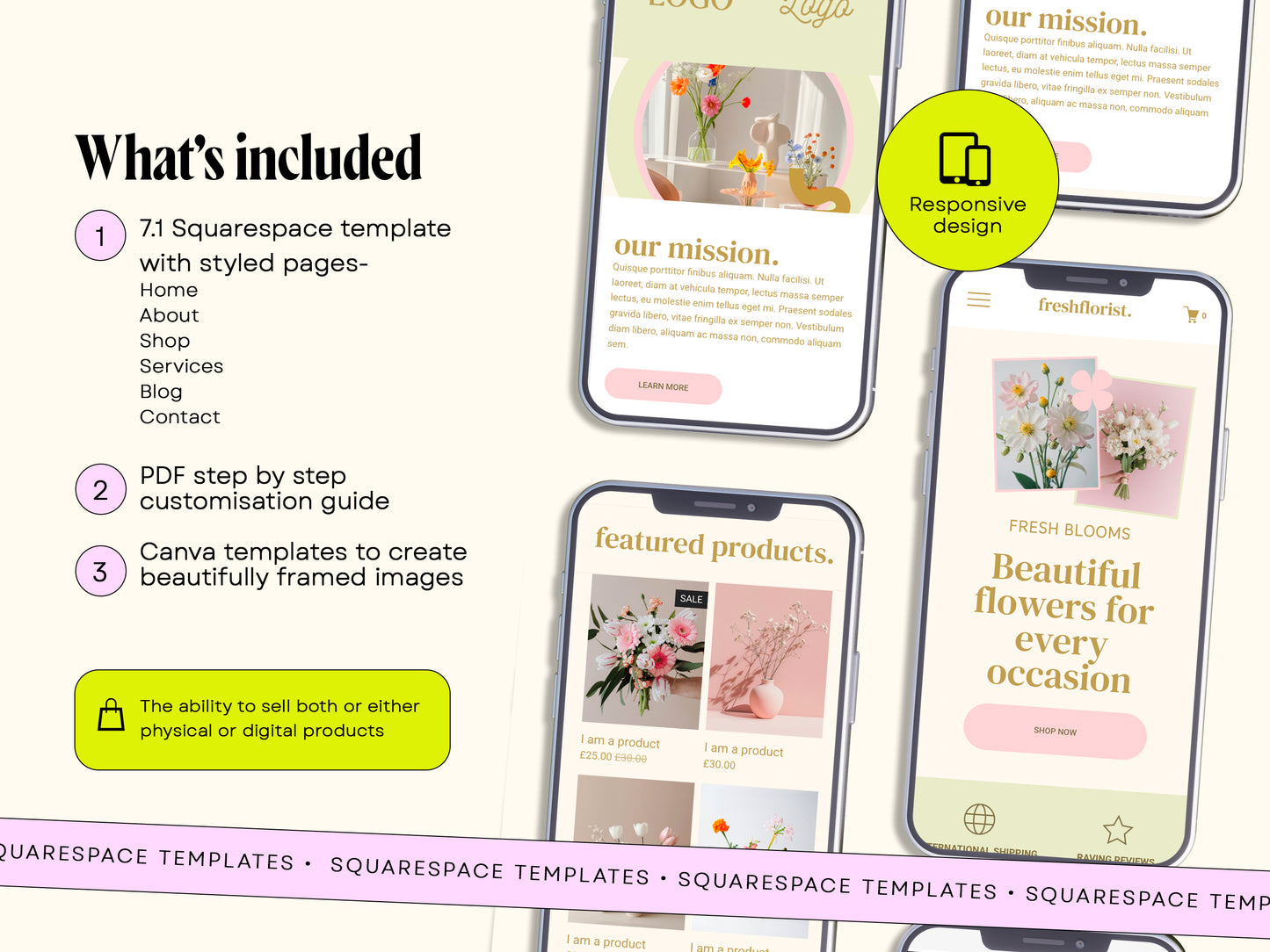 Florist Squarespace Website Template
