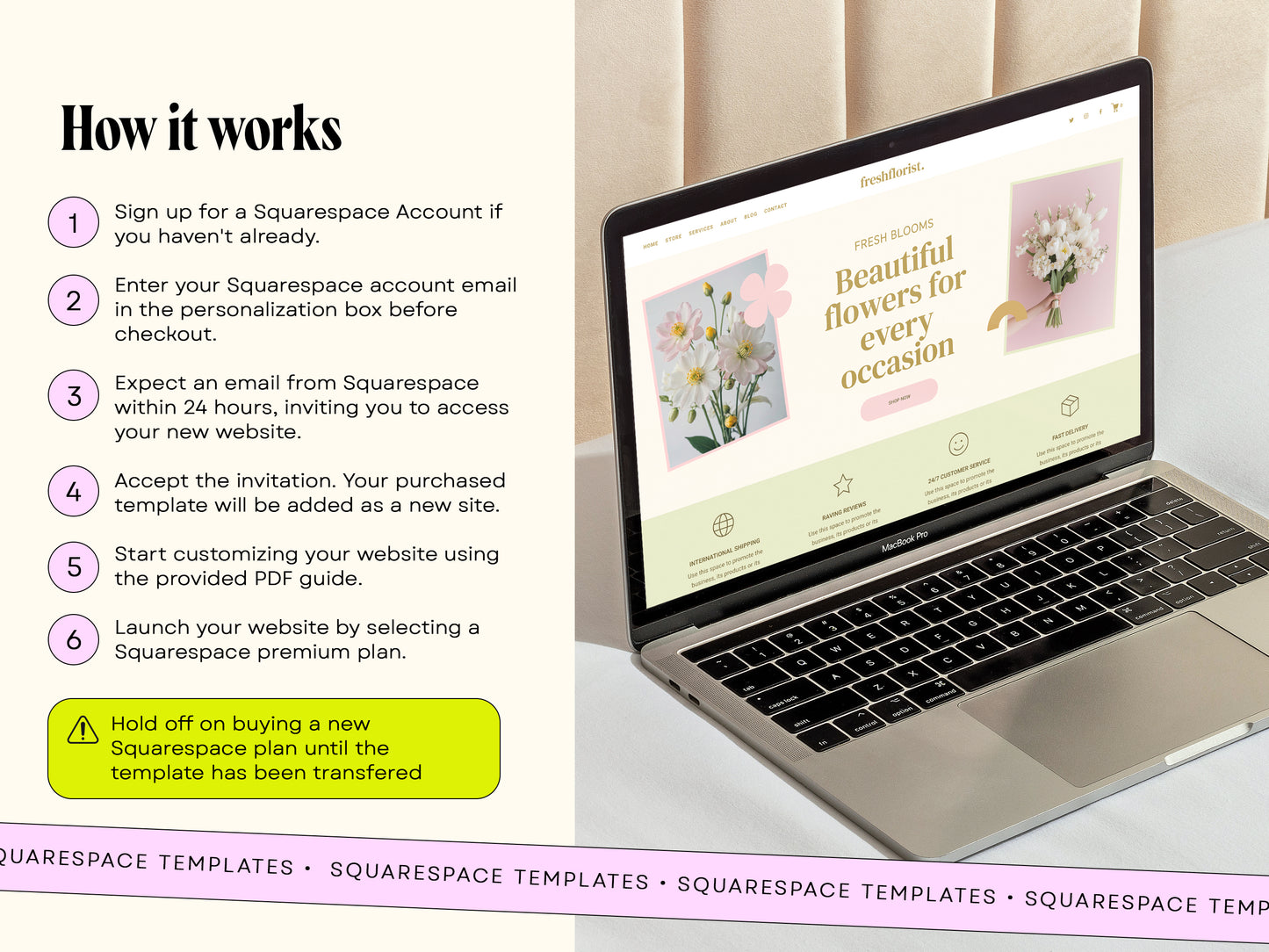 Florist Squarespace Website Template