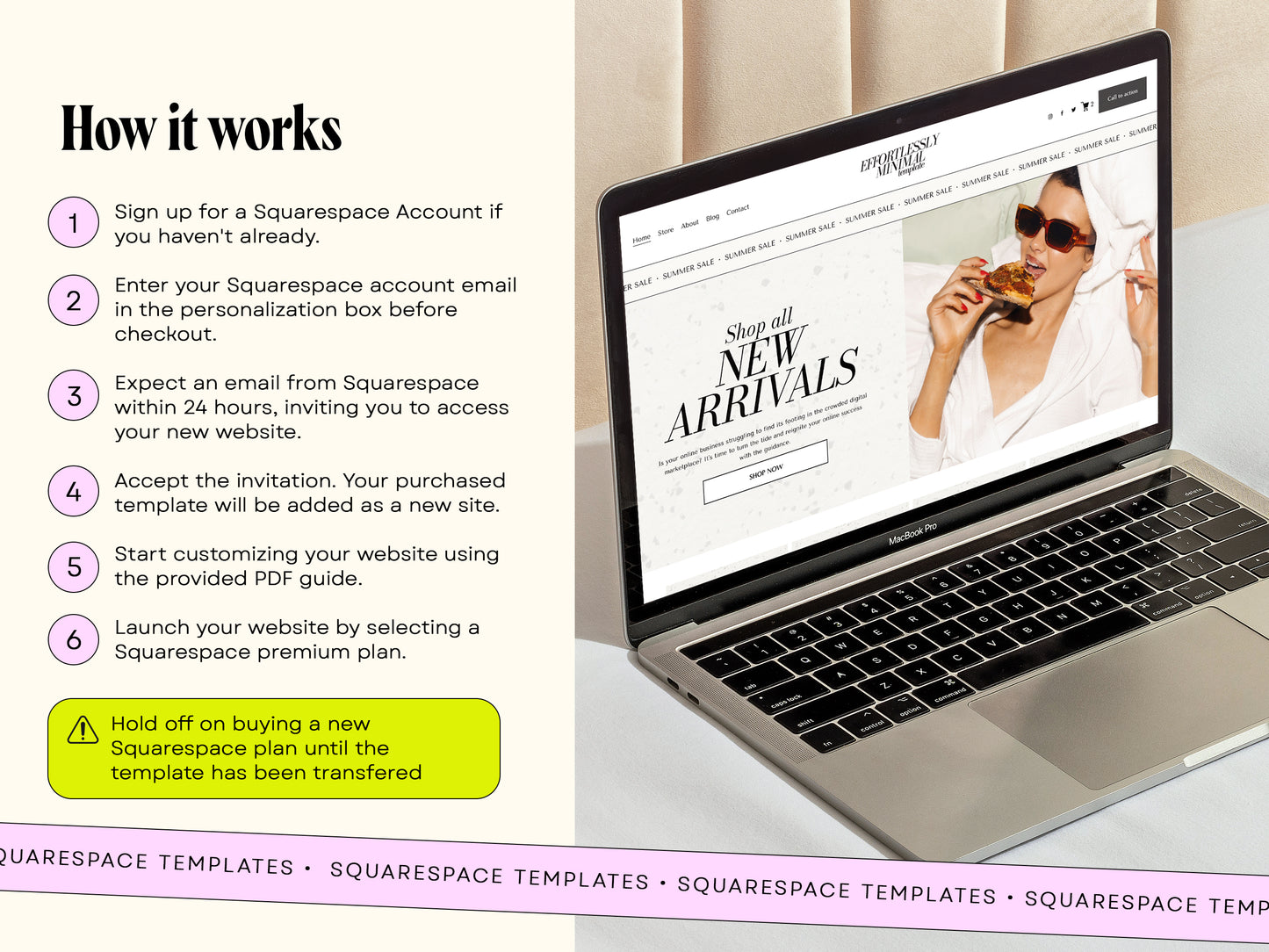 Minimal Aesthetic Squarespace Website Template