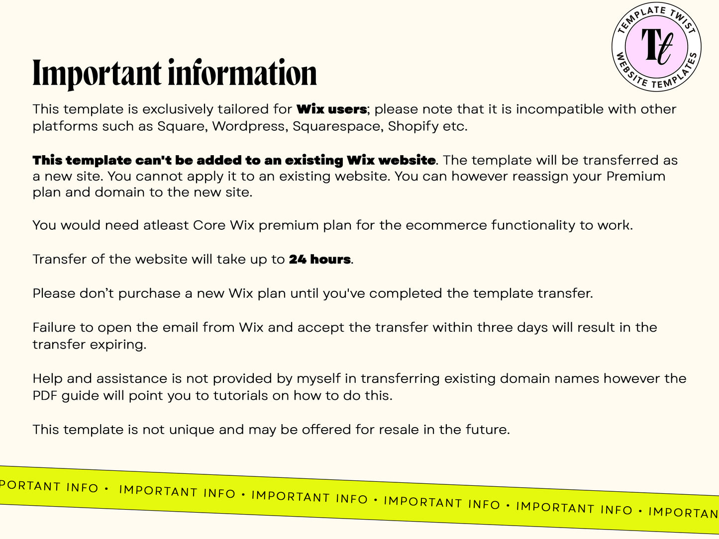 Event Planner Wix Website Template