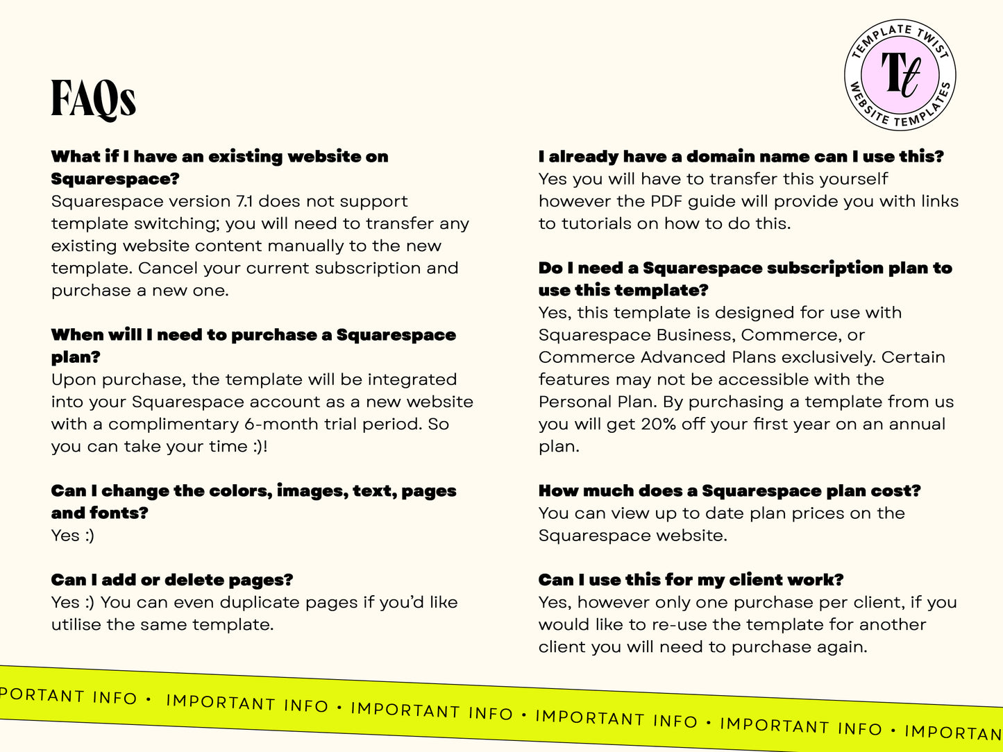 Sage Green Squarespace Website Template