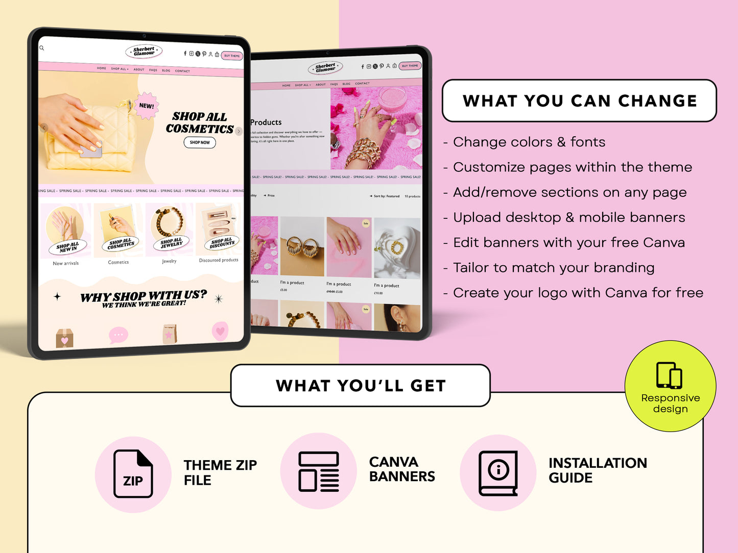 Pastel Girly Y2K Website Shopify Theme