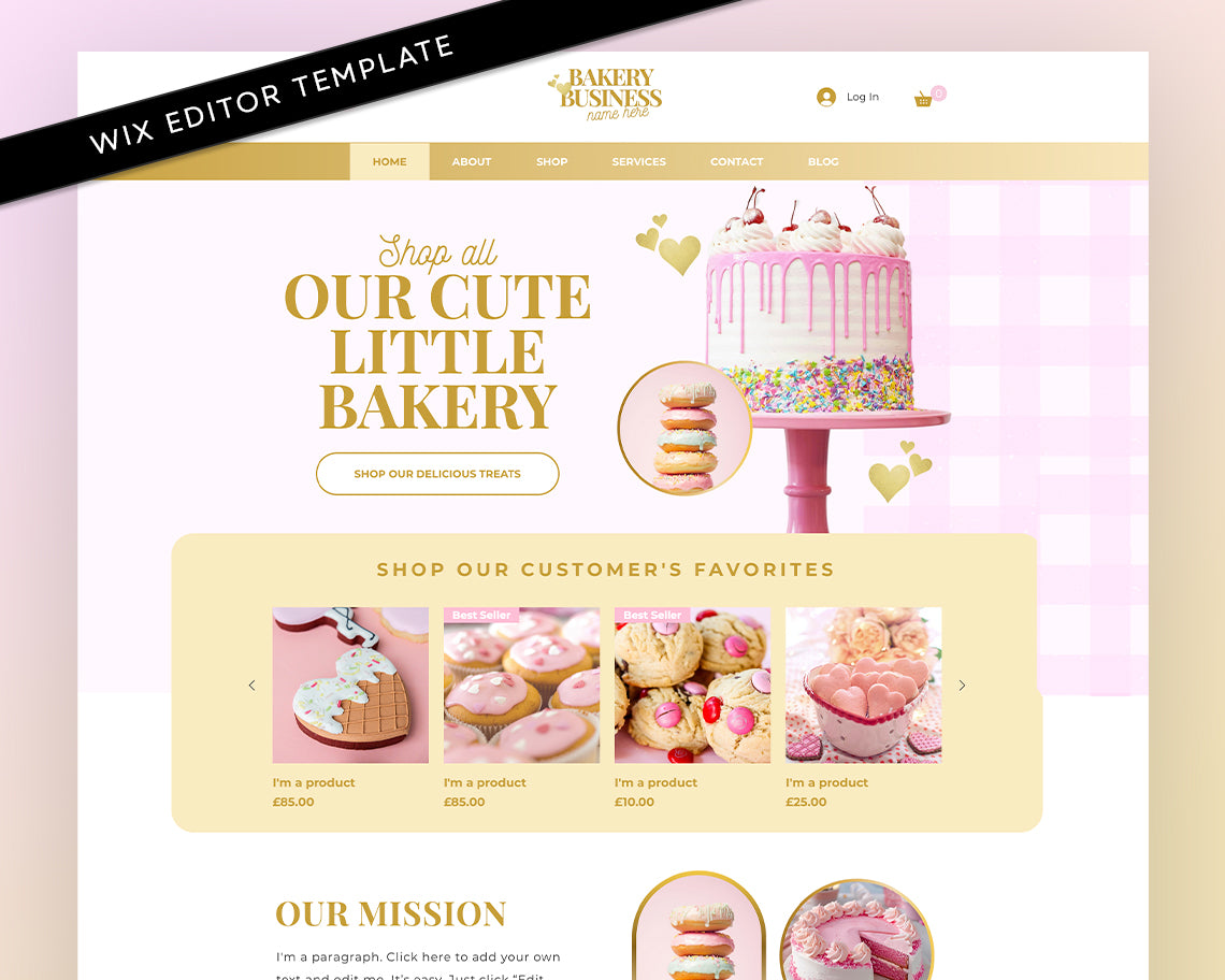 Bakery Food Wix Website Template