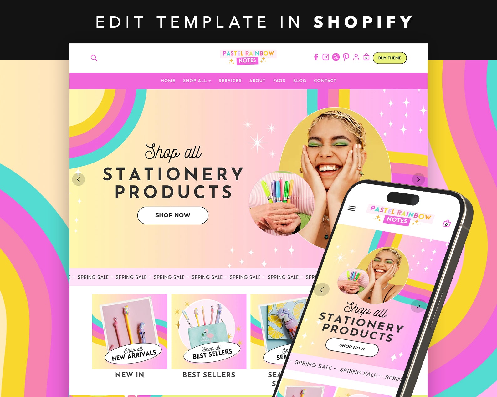 Colorful Website Theme for Shopify