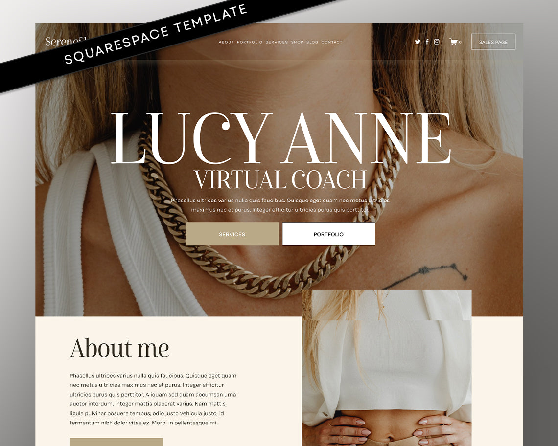 Luxury Faceless Squarespace Website Template