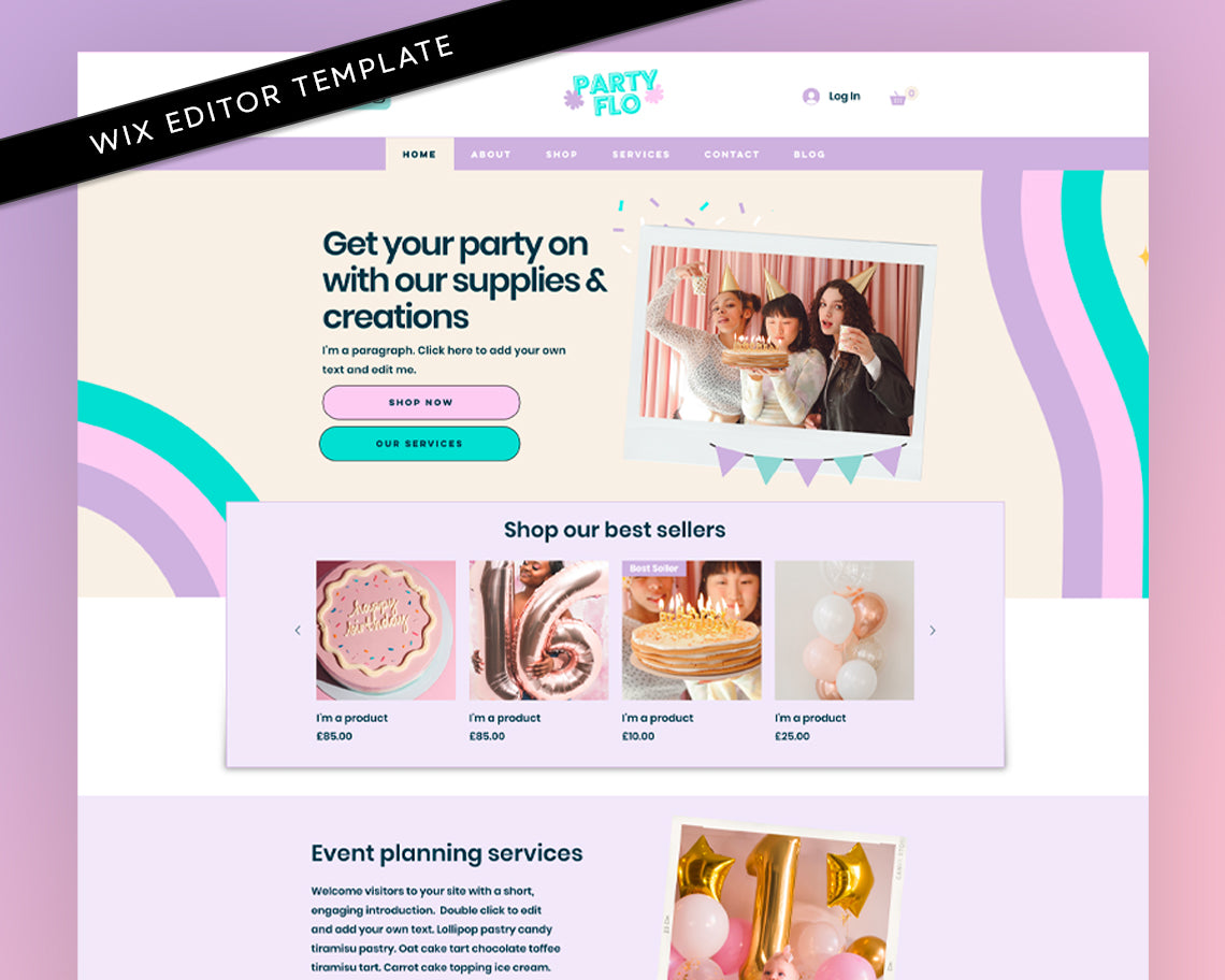 Event Planner Wix Website Template