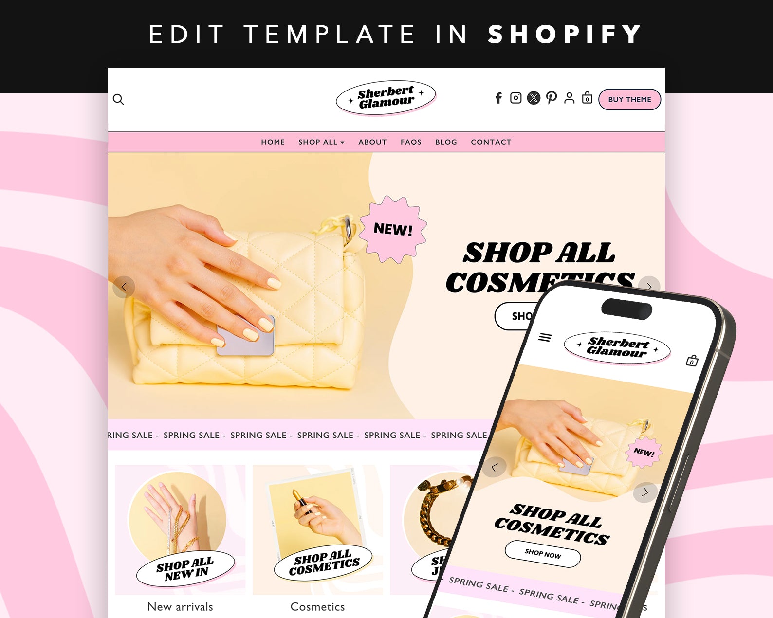 Pastel Girly Y2K Website Shopify Theme