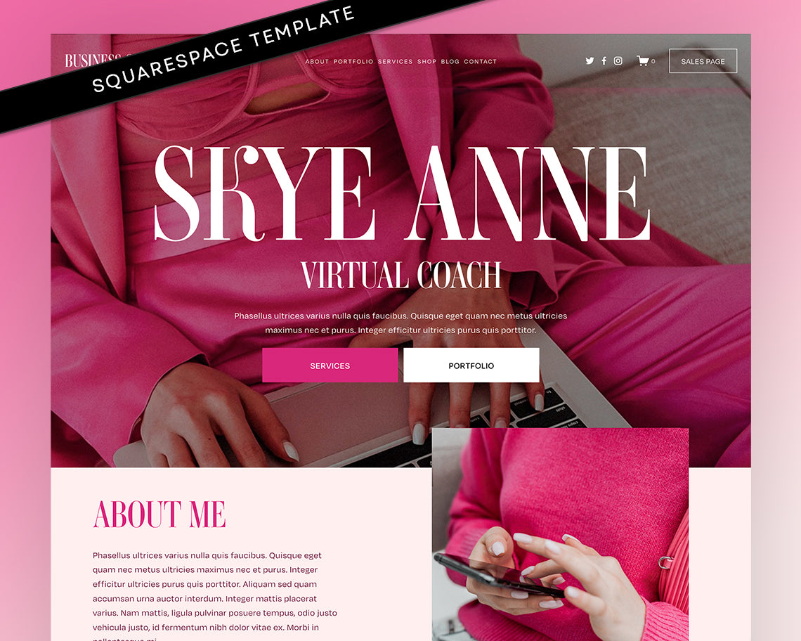 Bright Pink Coaching Template