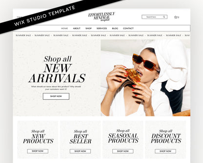 White Minimal Wix Website Template