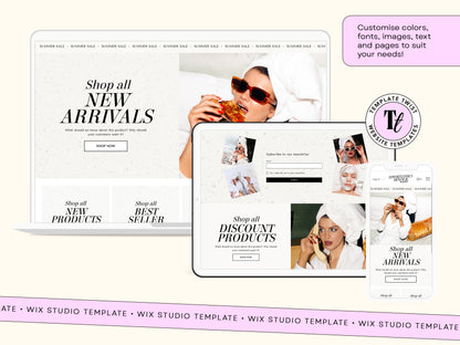 White Minimal Wix Website Template
