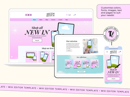 Enchanting Pink Wix Theme Website Template
