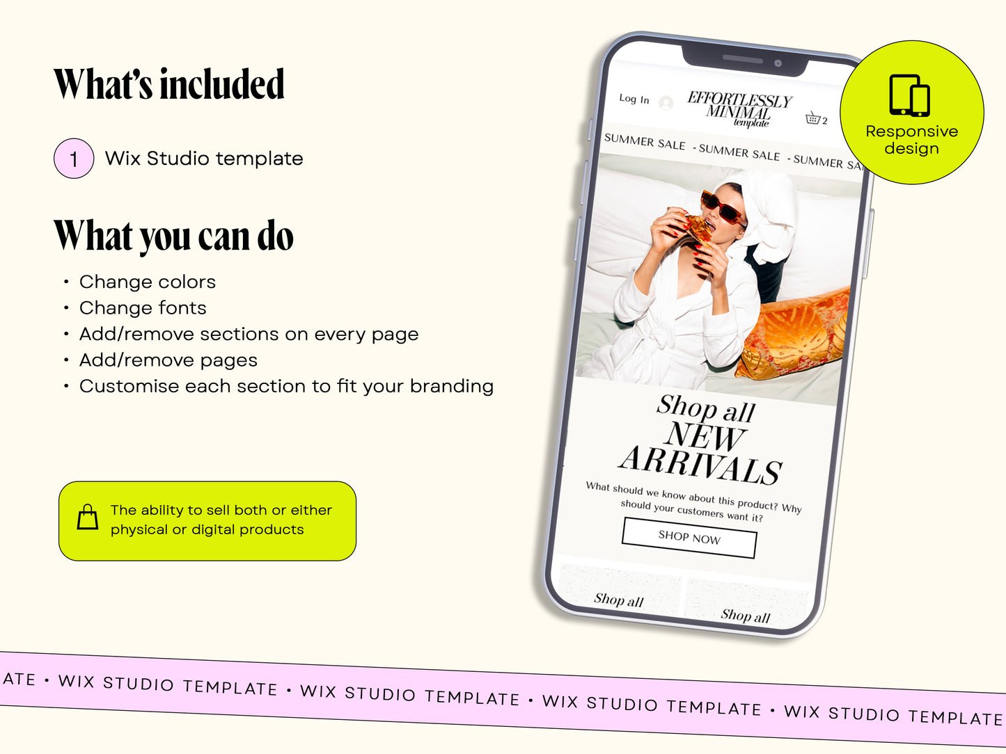 White Minimal Wix Website Template