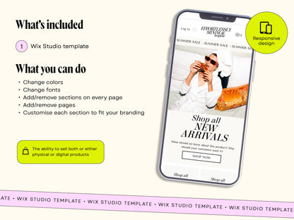 White Minimal Wix Website Template