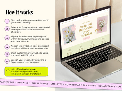 Florist Squarespace Website Template