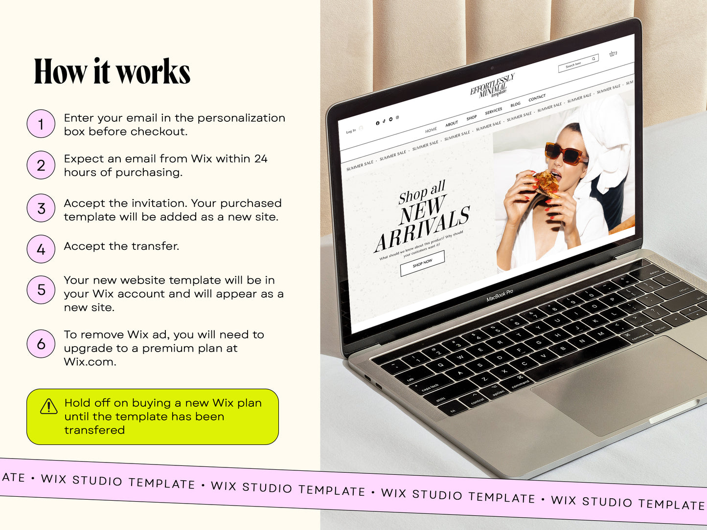 White Minimal Wix Website Template