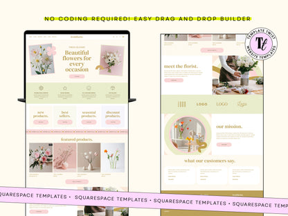 Florist Squarespace Website Template