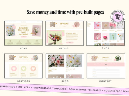 Florist Squarespace Website Template