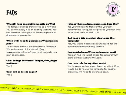 White Minimal Wix Website Template