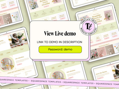Florist Squarespace Website Template