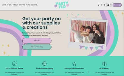 Balloon Squarespace Website Template