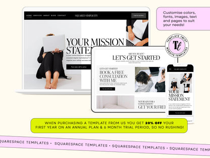 Minimal Business Squarespace Template
