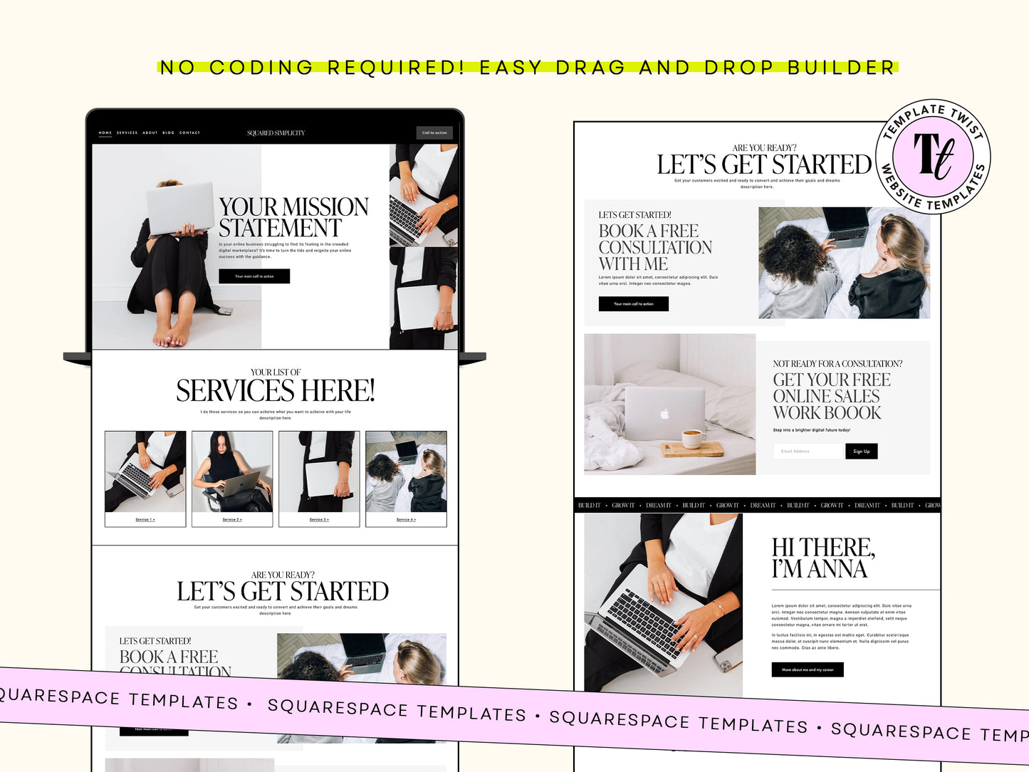 Minimal Business Squarespace Template