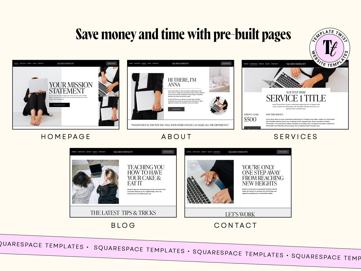Minimal Business Squarespace Template