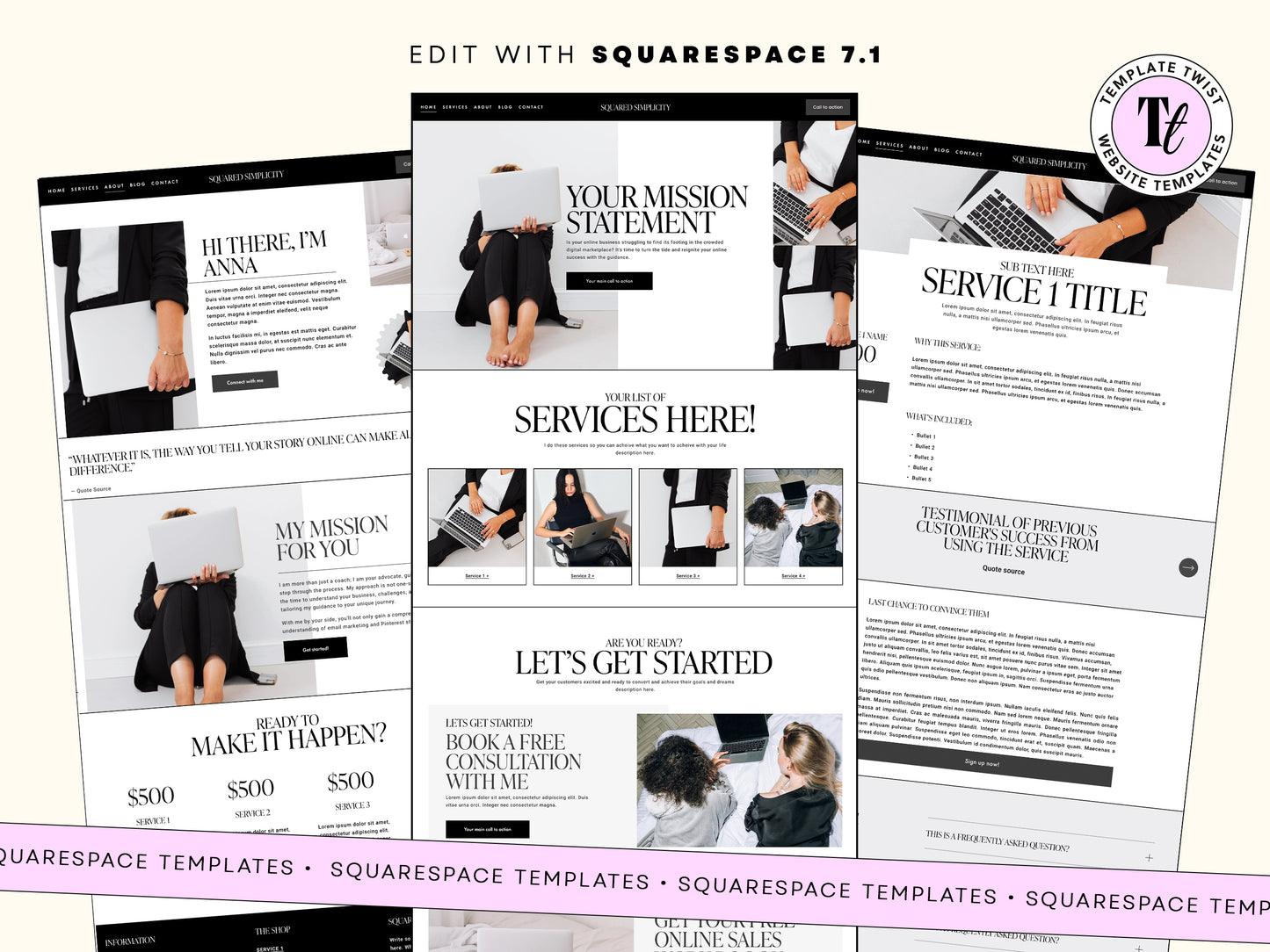 Minimal Business Squarespace Template